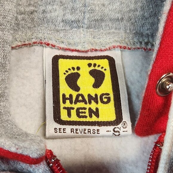 Vintage Hang 10 Red/Grey Striped Blocked Hoodie Size Small
Lot G - Picture 4 of 5